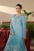 Maryams Embroidered Silk Suit Sapphire-HRI-8591
