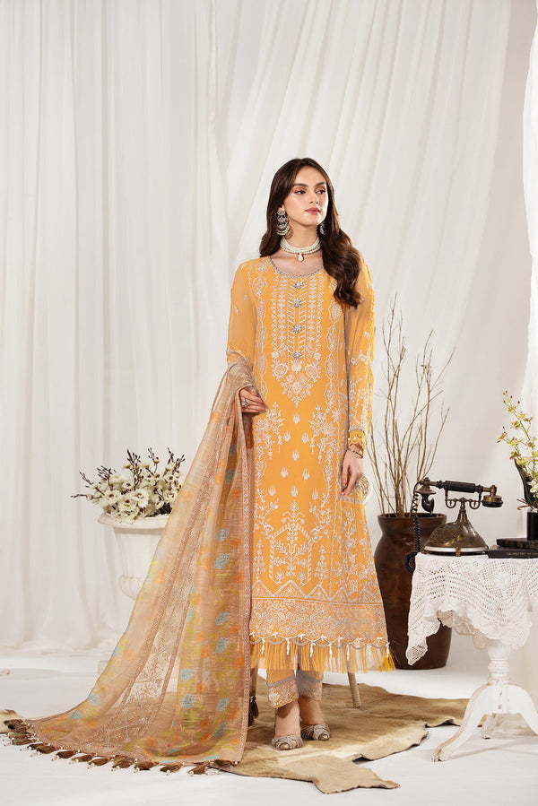 Alizeh Embroidered Chiffon 3 Piece Suit Zayur