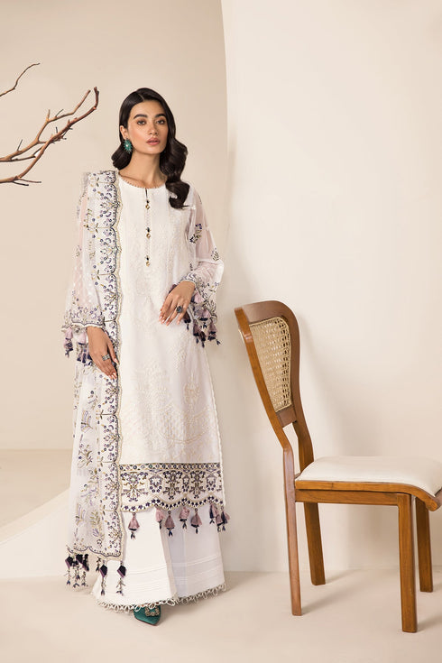 Alizeh Embroidered Chiffon 3 Piece Suit V15D07