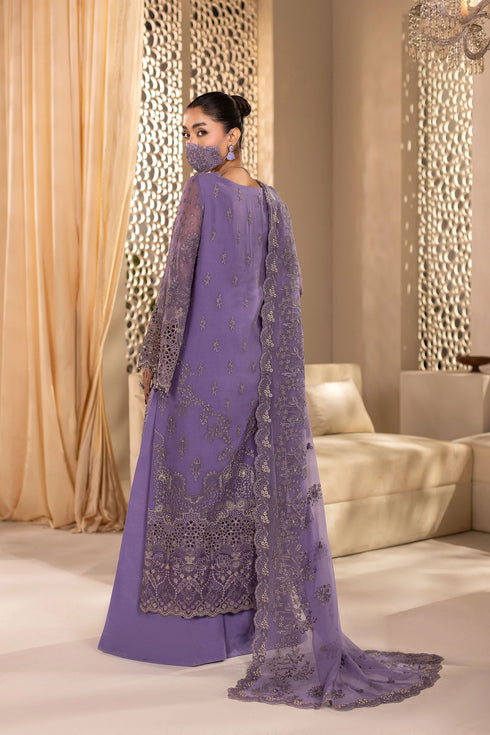 Flossie Embroidered Chiffon Suit DA-08