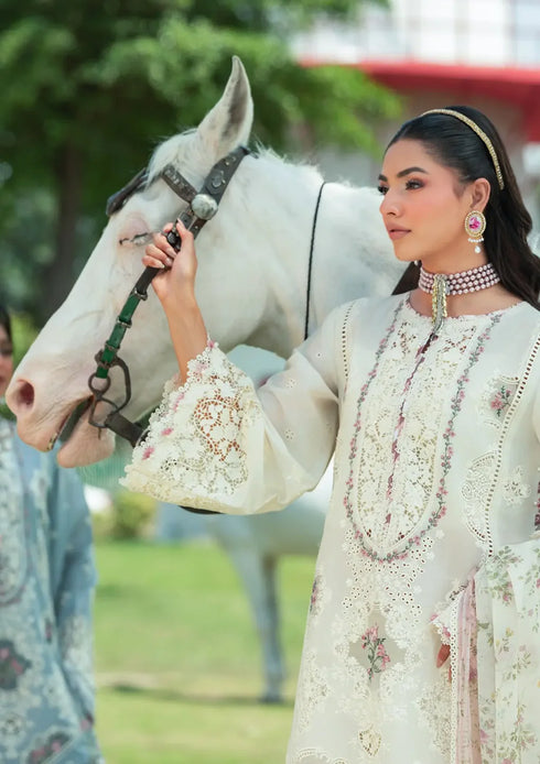 Elaf Embroiderd Lawn Suit ELH-7A WHITE EMPRESS