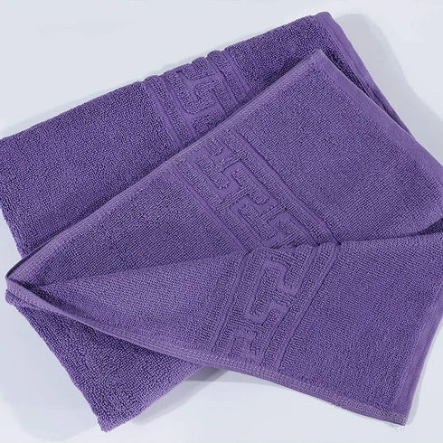 Soft and Premium Egyptian Cotton Towels - 600 GSM Purple, Set of 8