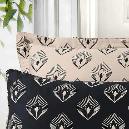 Egyptian cotton Lantern Black & gold Duvet Cover set - 220 Thread