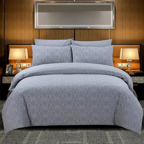 100% Pure Cotton Printed Duvet Covers - Balia Silver