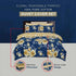 Pure Cotton Printed Duvet Cover - Premium Quality - Navy Mustard Roses