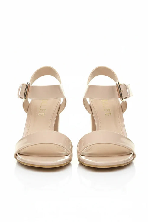 Low Block Heel Sandals Nude Pat G 1840