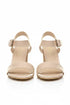 Low Block Heel Sandals Nude Pat G 1840