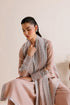 Farasha Embroidered Chiffon Suit Warm Lume