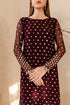 Farasha Embroidered Chiffon 3 piece suit Mulberry Glaze