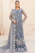 Farasha Embroidered Net Suit Dusky Shadow