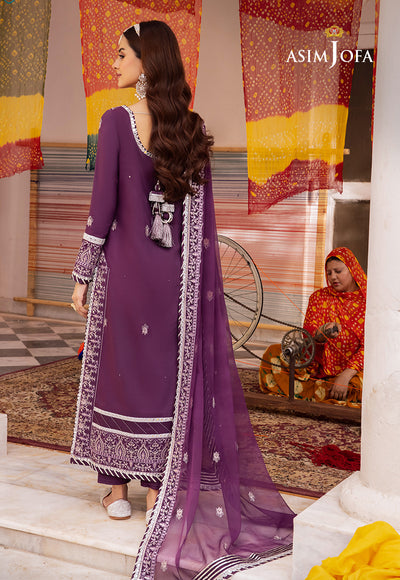 Embroidered Lawn Silk 3 Piece suit AJAB-08