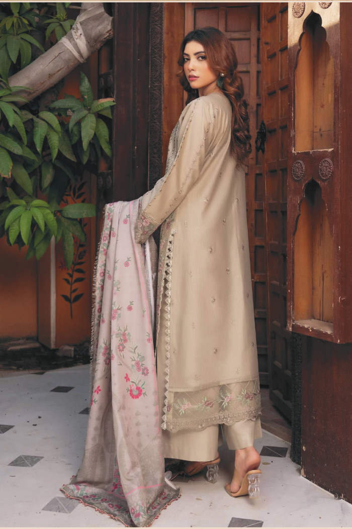 Munira Embroidered Lawn Suit MSL158- Pakistani Lawn Suits