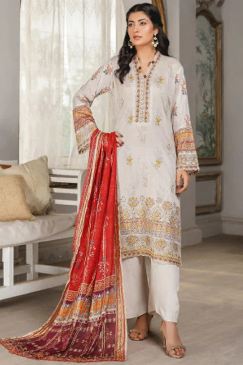 Munira Embroidered Lawn 3 Piece Suit MSL108