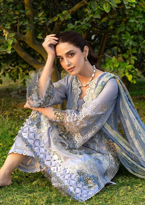 Elaf Embroiderd Lawn Suit ELY-12 SKY BLISS