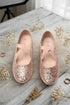 Girl’s Mary Jane Ballerina Flat Shoes- Pink Glitter