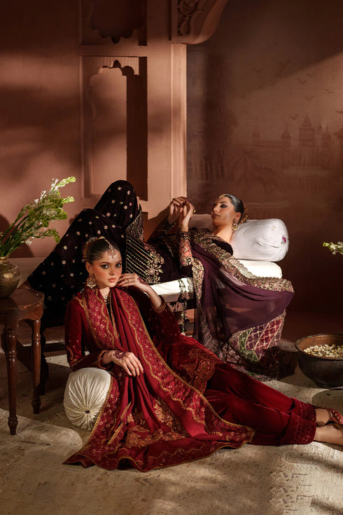 Iznik Embroidered Velvet Suit IV-61