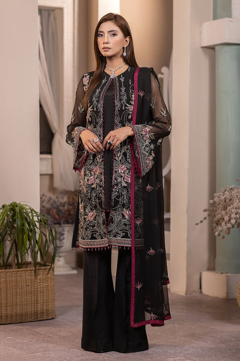 Flossie Embroidered Chiffon 3 Piece suit LAYLA - B