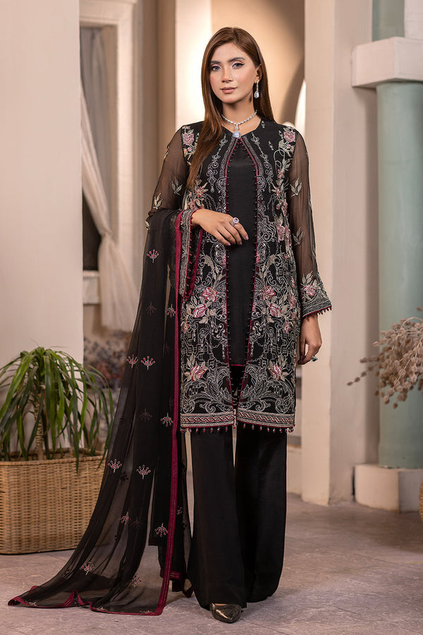 Flossie Embroidered Chiffon 3 Piece suit LAYLA - B