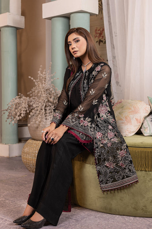 Flossie Embroidered Chiffon 3 Piece suit LAYLA - B