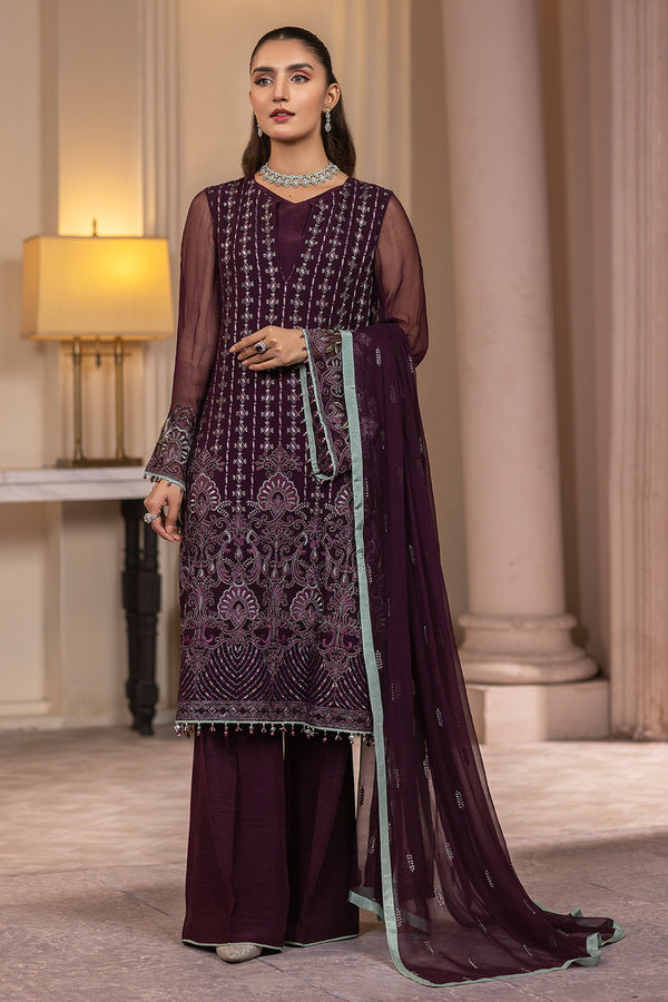 Flossie Embroidered Chiffon 3 Piece suit MIRA- A