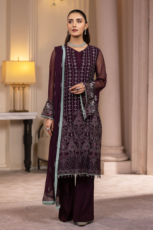 Flossie Embroidered Chiffon 3 Piece suit MIRA- A
