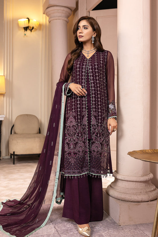 Flossie Embroidered Chiffon 3 Piece suit MIRA- B