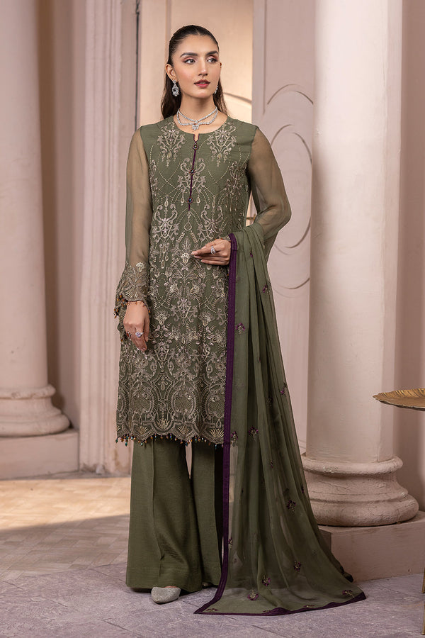 Flossie Embroidered Chiffon 3 Piece suit ZEBA-A