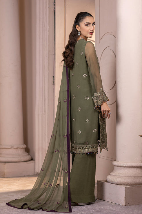 Flossie Embroidered Chiffon 3 Piece suit ZEBA-A