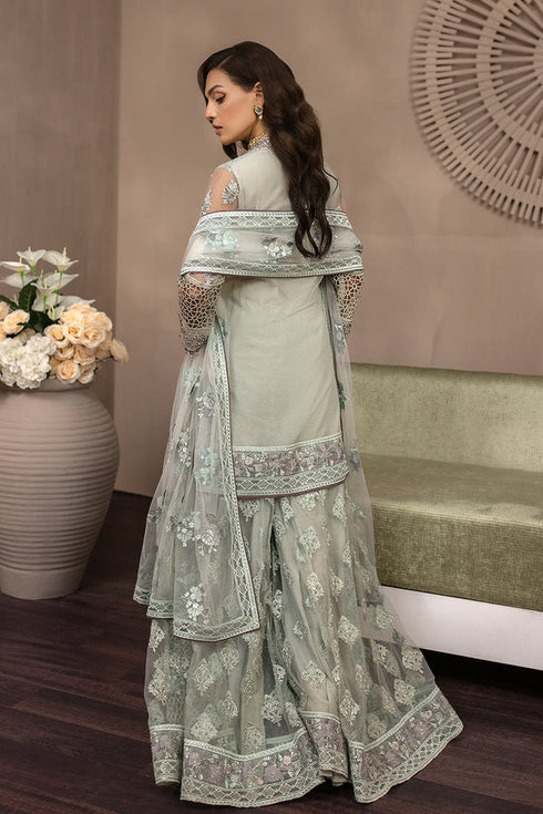 Flossie Embroidered Net 3 Piece suit ICEFALL B
