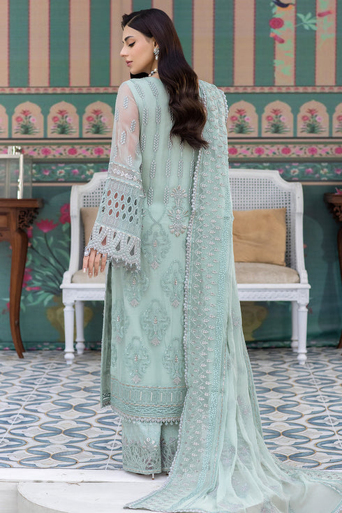 Flossie Embroidered Chiffon 3 Piece suit MINTY