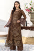 Flossie Embroidered Chiffon 3 Piece suit WALNUT