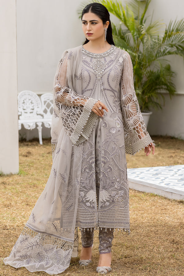 Flossie Embroidered Chiffon 3 Piece suit MOON FLOWER B