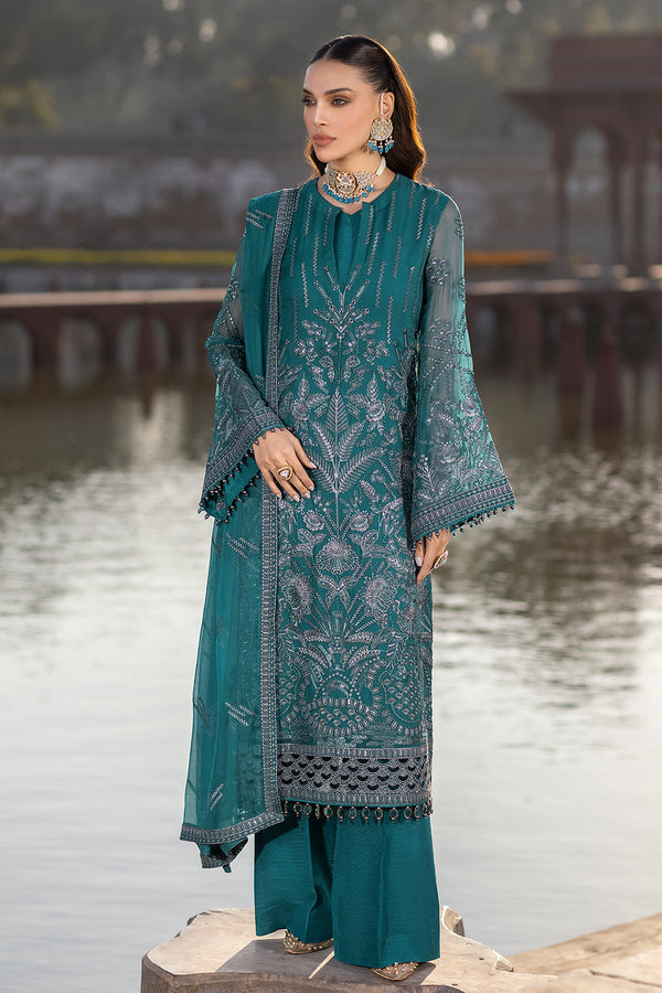 Flossie Embroidered Chiffon 3 Piece suit COLD LIGHT