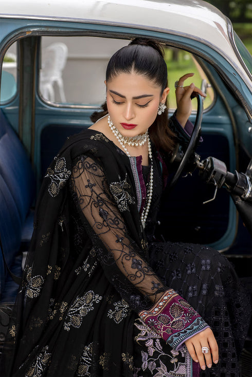 Flossie Embroidered Chiffon 3 Piece suit MYSTIQUE A
