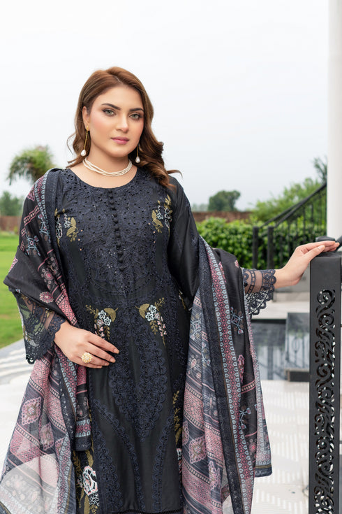 Munira Designer Embroidered Cotton Chikankari Suit MSL145