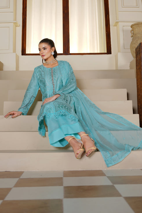 Attire Designer Embroidered Cotton Lawn 3PC Suit AD-30