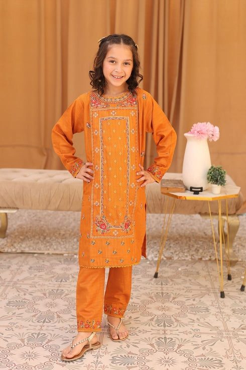 Nau Bahar Kids Khadar Embroidered Suit NB-20
