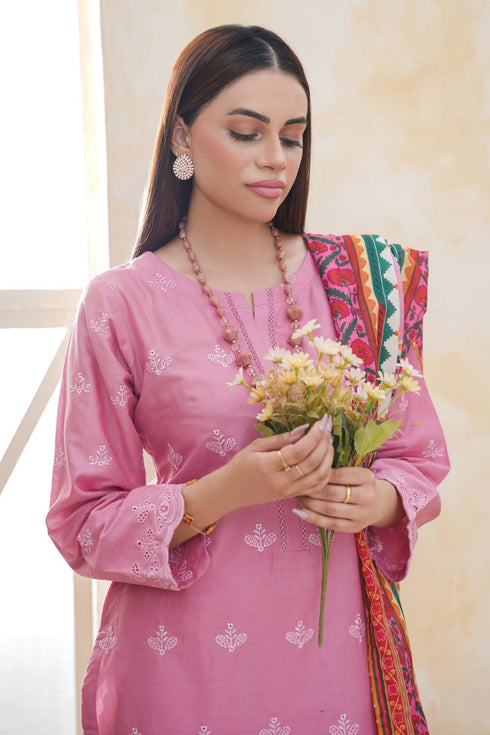 Bin Saeed Embroidered Chickenkari Lawn Suit BS-102