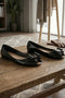 Womens Black Patent Jelly Ballet Flats with Bow – Ladies Comfy Slip-On Shoes Casual Wear Every-Day Jelly Ballerina Pumps