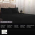 Black Extra Deep Fitted Microfiber Sheets 40cm, Shrinkage & Fade Resistant