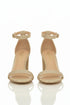 Women's Gold Block Heel Ankle Strap Sandals Peep Toe Buckle Glitter Mesh