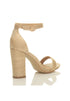 Women's Gold Block Heel Ankle Strap Sandals Peep Toe Buckle Glitter Mesh
