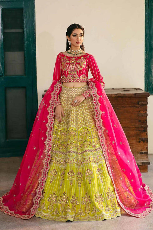 Akbar Aslam Embroidered Raw Silk 3 Piece suit ELARA