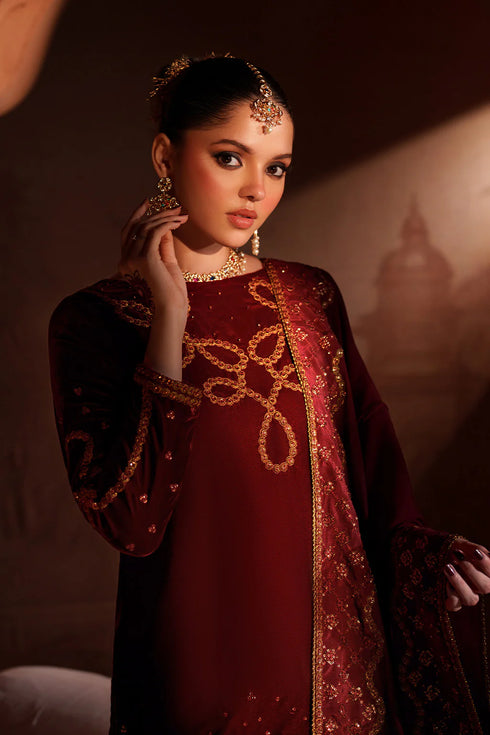 Iznik Embroidered Velvet Suit IV-58