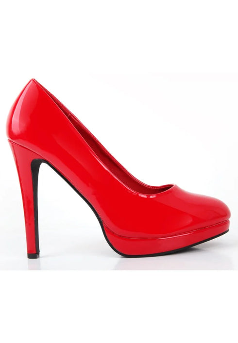 Red Patent Round Toe High Heel Court Shoes – G-925