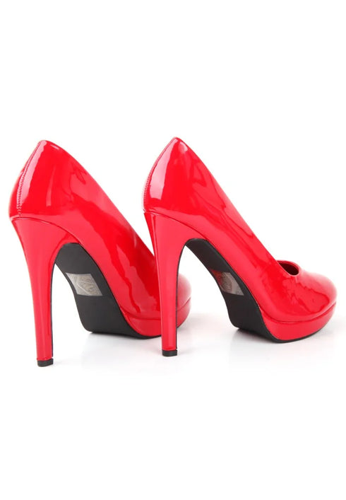 Red Patent Round Toe High Heel Court Shoes – G-925