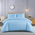 3 Piece Satin Stripe Duvet Cover Set with Pillowcases – Soft Breathable Hotel Style Bedding