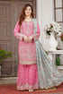 UB Fashion Embroidered Chiffon 3 Piece Suit UB-102