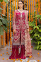 Adan Libbas Embroidered Net 3 piece suit Badshah Begum B