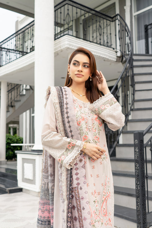 Munira Designer Embroidered Cotton Chikankari Suit MSL146